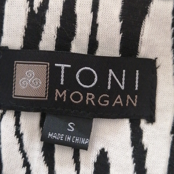 NWT, TONI MORGAN , black/white ladies knit blazer/jacket ,size small - Picture 10 of 16